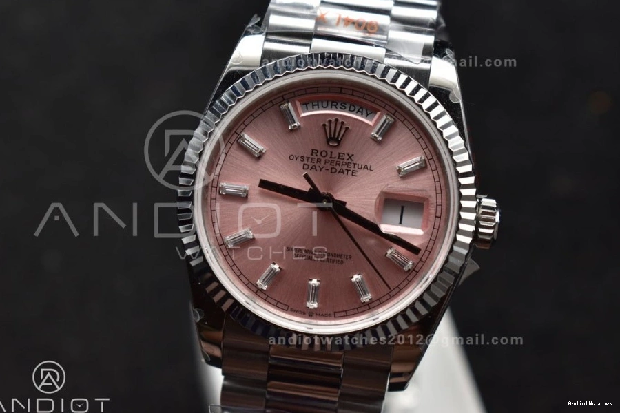 36 QF SS Pink Bracelet Edition President Weight) OnTrend DayDate vr3255 Diamond (Gain V5 904L Steel Dial Best 687 on 0519